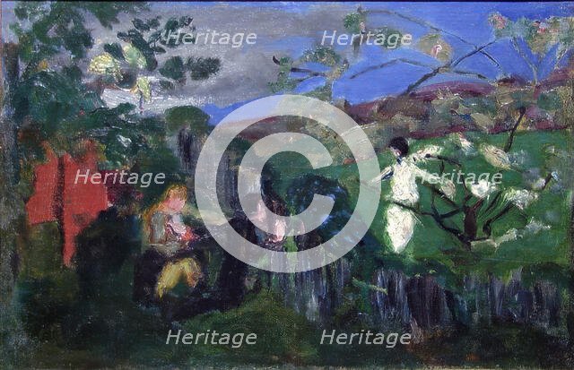 Landscape with Figures, Before 1907. Creator: Nikolai Johannes Astrup.