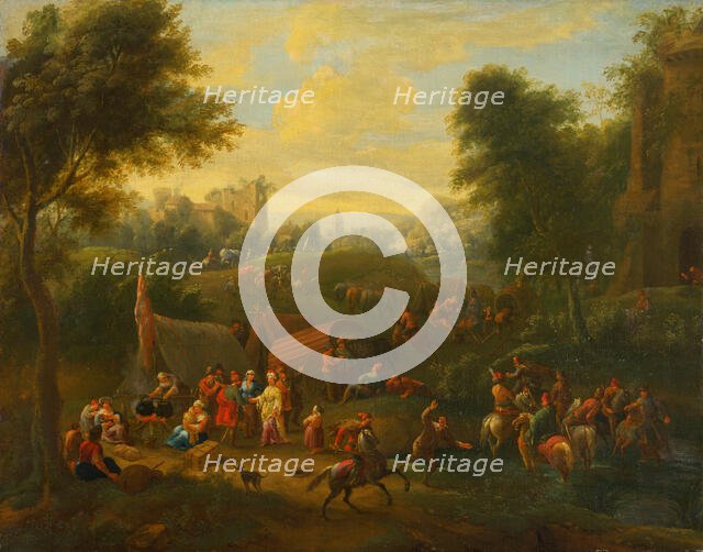 Landscape with Figural Staffage, 1730-1760. Creator: Unknown.