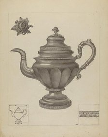 Silver Teapot, c. 1936. Creator: Paul Ward.