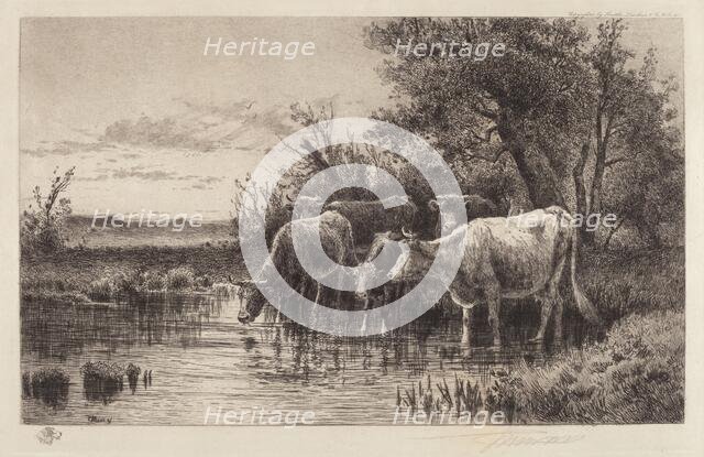 The Evening Hour, 1889. Creator: Peter Moran.