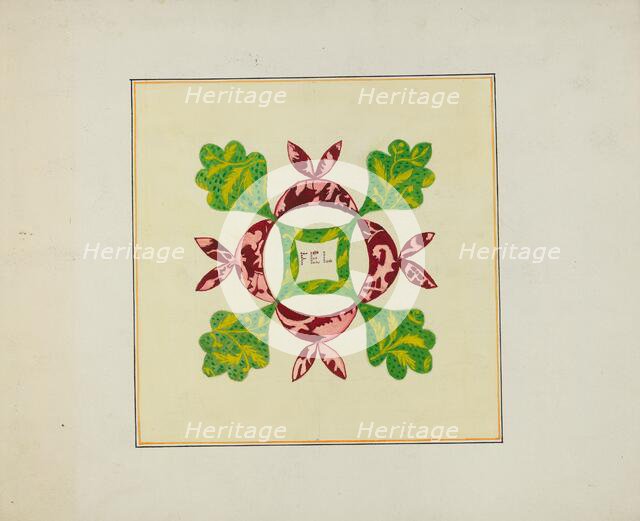 Pieced Autograph Quilt (1 Piece), c. 1936. Creators: Cornelius Christoffels, Margaret Linsley.