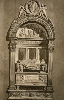 The tomb of Leonardo Bruni (c1369-1444), Basilica of Santa Croce, Florence, 1882. Artist: Unknown