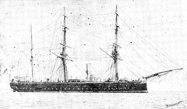 H.M.S. Curaçoa, 1890. Creator: Unknown.