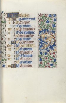 Book of Hours (Use of Rouen): fol. 10r, c. 1470. Creator: Master of the Geneva Latini (French, active Rouen, 1460-80).