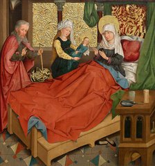 Birth of Mary, 1490. Creator: Master of the Divisio Apostolorum.