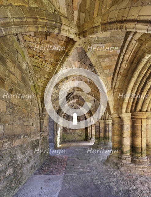 Undercroft to St Michael's tower, Wenlock Priory, Much Wenlock, Shropshire, 2019. Creator: James O Davies.