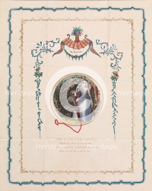 Cobweb valentine, 1847. Creator: Anon.