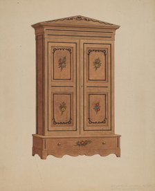 Painted Wardrobe, 1935/1942. Creator: Edward A Darby.