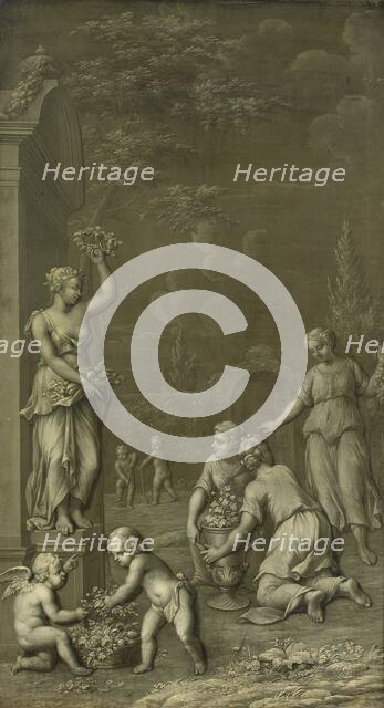 Homage to Pomona, 1734. Creator: Hendrik Carree.