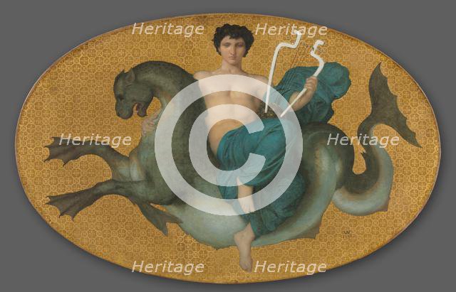 Arion on a Sea Horse and Bacchante on a Panther (pair), 1855. Creator: William Adolphe Bouguereau (French, 1825-1905).