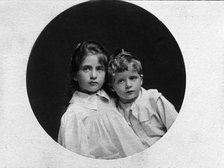 Portrait of two unknown children, c1900s. Creator: Robert Augustus Henry L'Estrange.