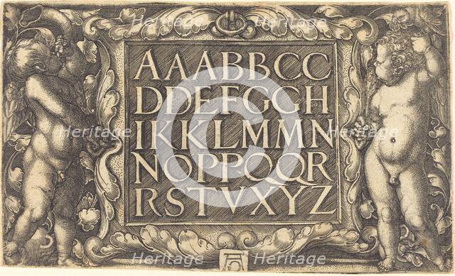 Alphabet, c. 1525/1555. Creator: Heinrich Aldegrever.