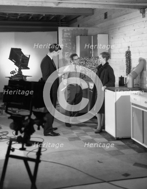Designer in a photographic studio, Mexborough, South Yorkshire, 1964. Artist: Michael Walters