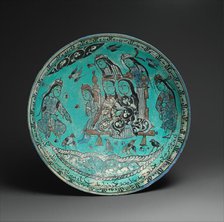 Bowl with a Majlis Scene by a Pond, Iran, dated A.H. 582/ A.D. 1186. Creator: Abu Zayd.