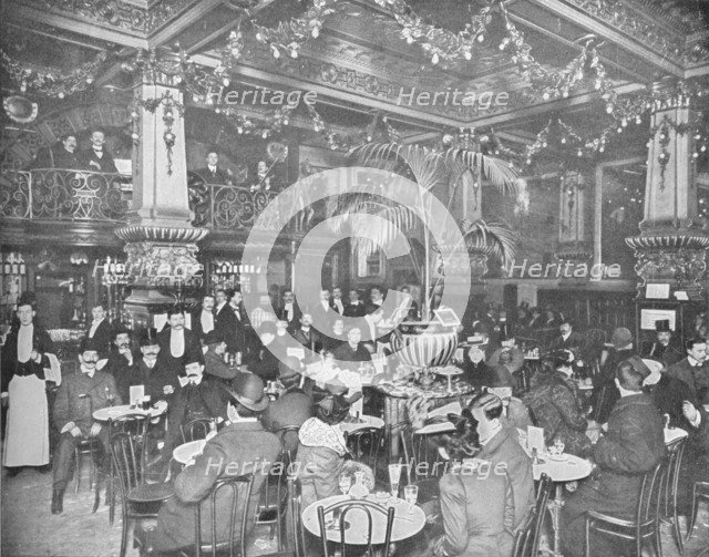 In the brasserie, Hotel de l'Europe, Leicester Square, London c1903 (1903). Artist: Unknown.