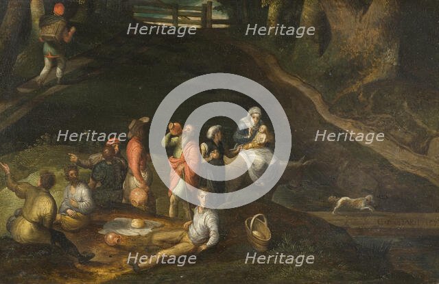 Landscape with the Holy Family, 1573. Creator: Gillis Mostaert.