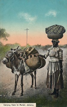 'Carrying Coals to Market, Jamaica', early 20th century. Creator: Unknown.