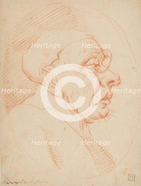 Caricature of a Cleric Wearing Spectacles, 1625-1713. Creator: Carlo Maratti.