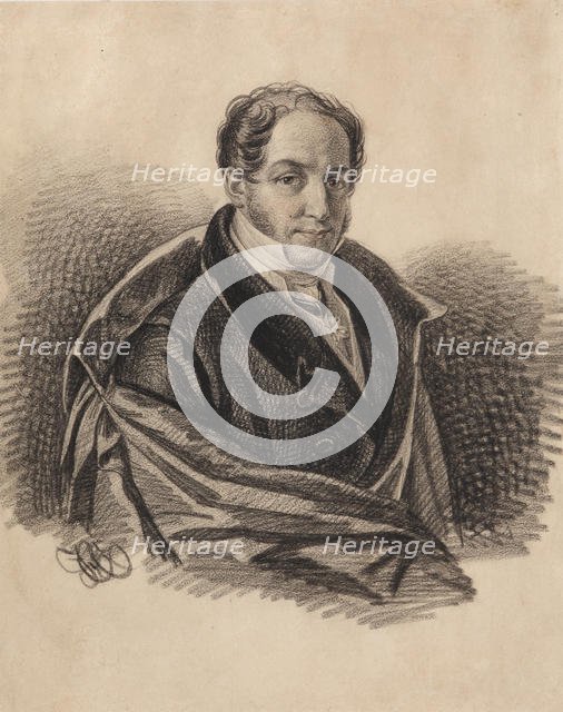 Portrait of Alexander Ivanovich Lorer (1779-1824), 1820s. Creator: Hampeln, Carl, von (1794-after 1880).