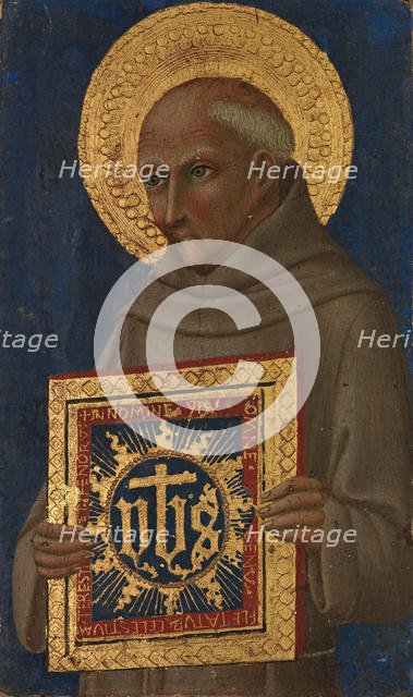 Saint Bernardino, ca. 1460-70. Creator: Workshop of Sano di Pietro (Ansano di Pietro di Mencio) (Italian, Siena 1405-1481 Siena).