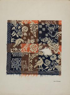 Eagle Coverlet, c. 1938. Creator: George E. Rhone.