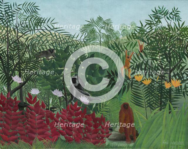 Tropical Forest with Monkeys, 1910. Creator: Henri Rousseau.