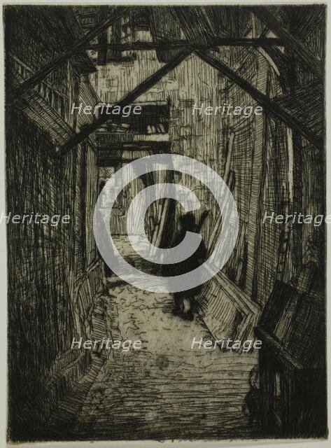 Passageway, Rouen, 1899. Creator: Donald Shaw MacLaughlan.