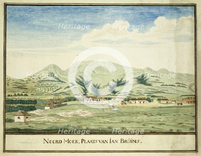 View of the farm of Jan Bruins at Noordhoek, c.1777-1786. Creators: Robert Jacob Gordon, Johannes Schumacher.