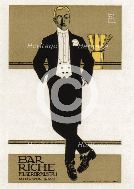 Bar Riche, 1907. Artist: Erdt, Hans Rudi (1883-1925)