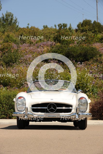 Mercedes Benz 300 SL roadster 1958. Artist: Simon Clay.