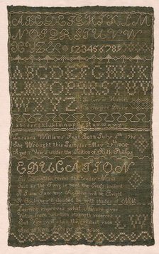 Sampler, 1808. Creator: Unknown.