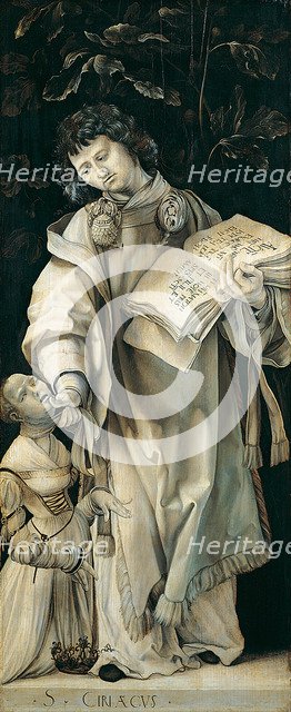 Panel of the Heller Altar depicting St. Cyriacus. Artist: Grünewald, Matthias (ca 1470-1528)