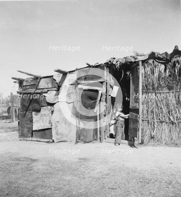 Date picker's home, Coachella Valley, California, 1935. Creator: Dorothea Lange.
