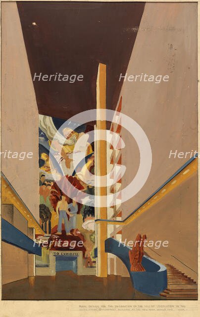 Untitled (mural study), ca. 1939. Creator: Unknown.