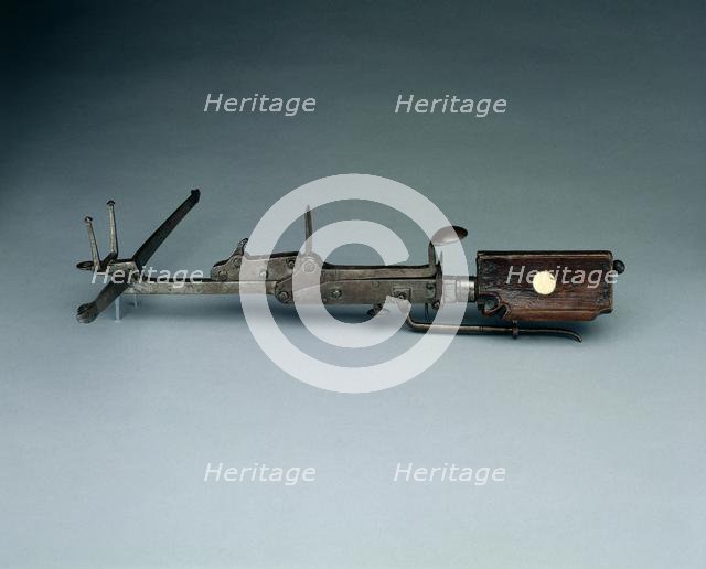 Pellet Crossbow for a Child, c. 1600-1650. Creator: Unknown.