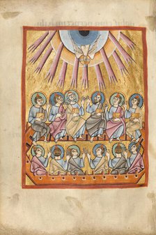 Pentecost; Benedictional, about 1030-1040. Creator: Unknown.