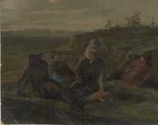Peasants Resting in a Meadow, 1770-1825. Creator: Simon Andreas Krausz.