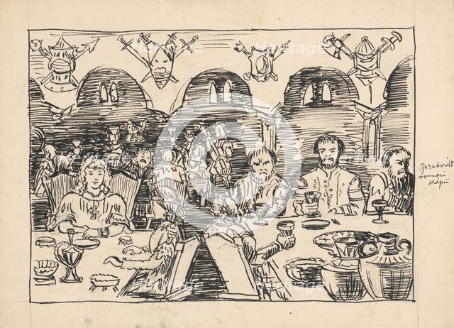 Illustration for a fairy tale, 1920-1930. Creator: Arnold Peter Weisz-Kubincan.