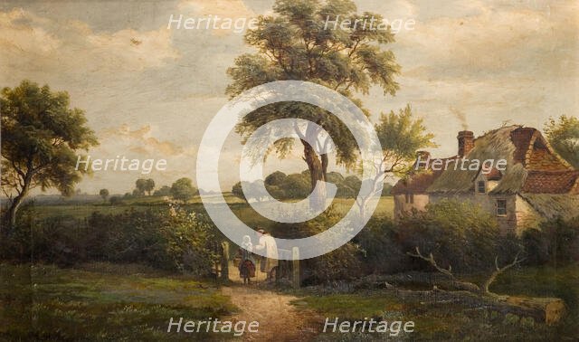 Cottage Scene, Marston Green, 1870. Creator: W P Cartwright.