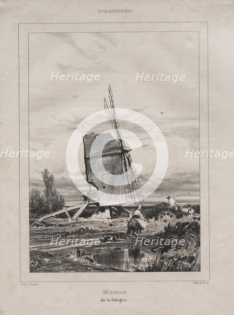 Mill in the Sologne, France, 1835. Creator: Jules Dupré (French, 1811-1889).