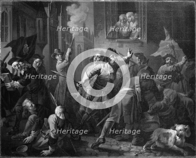 Jacob von Thyboe, V. akt, 11. scene;Holberg Gallerie. Scener fra Ludvig Holbergs komedier, 1810. Creator: Christian August Lorentzen.