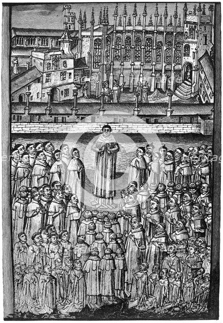 One hundred clerks, New College, Oxford, c1453, (1892). Artist: Unknown