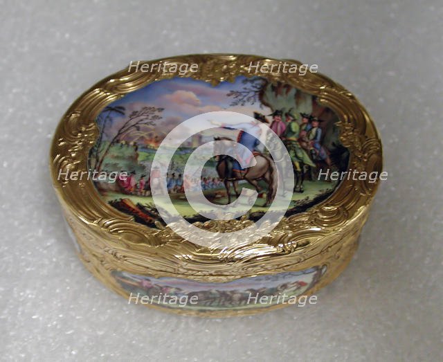 Snuffbox with military scenes, ca. 1770. Creator: I.I.H..