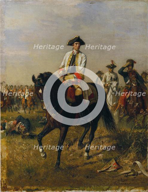 Gideon Ernst Freiherr von Loudon at Kunersdorf  , 1877. Creator: L'Allemand, Siegmund (1840-1910).