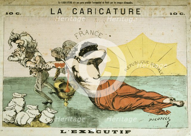 'L'Executif' 1870-1871. Artist: Pilotell