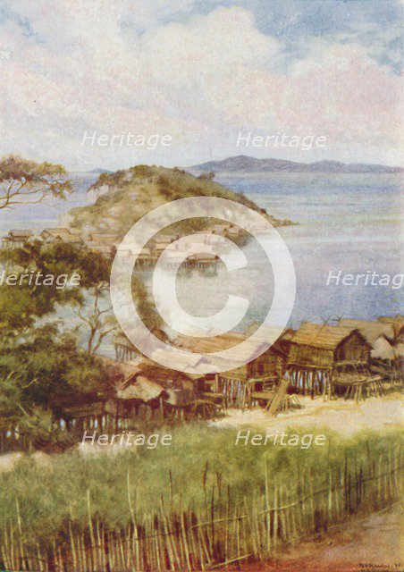 'Melanesian Village', 1924. Artist: Unknown.