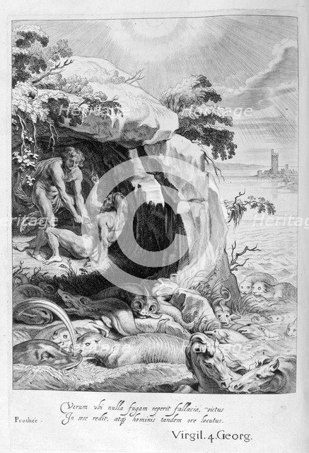 'Aristeus Compels Proteus to Reveal his Oracles', 1655. Creator: Unknown.