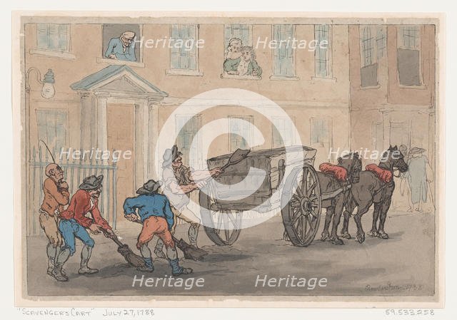 Scavenger's Cart, 1788., 1788. Creator: Thomas Rowlandson.