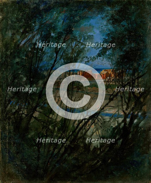 Blue Landscape, 1875. Creator: Ladislav Mednyanszky.