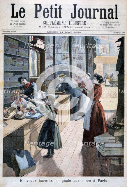 New auxiliary post offices, Paris, 1894. Artist: Unknown
